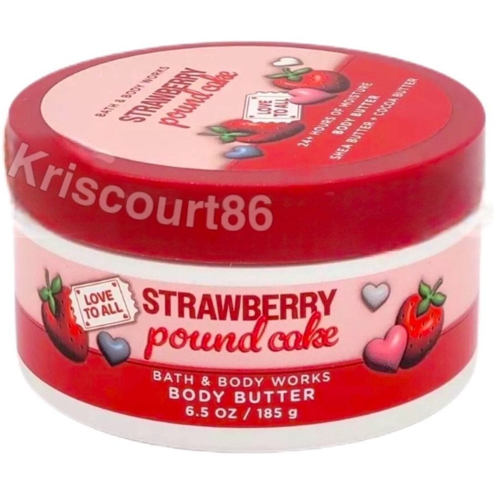 BBW Strawberry Poundcake 4PC NEW FULL-SIZE - Picture 11 of 16